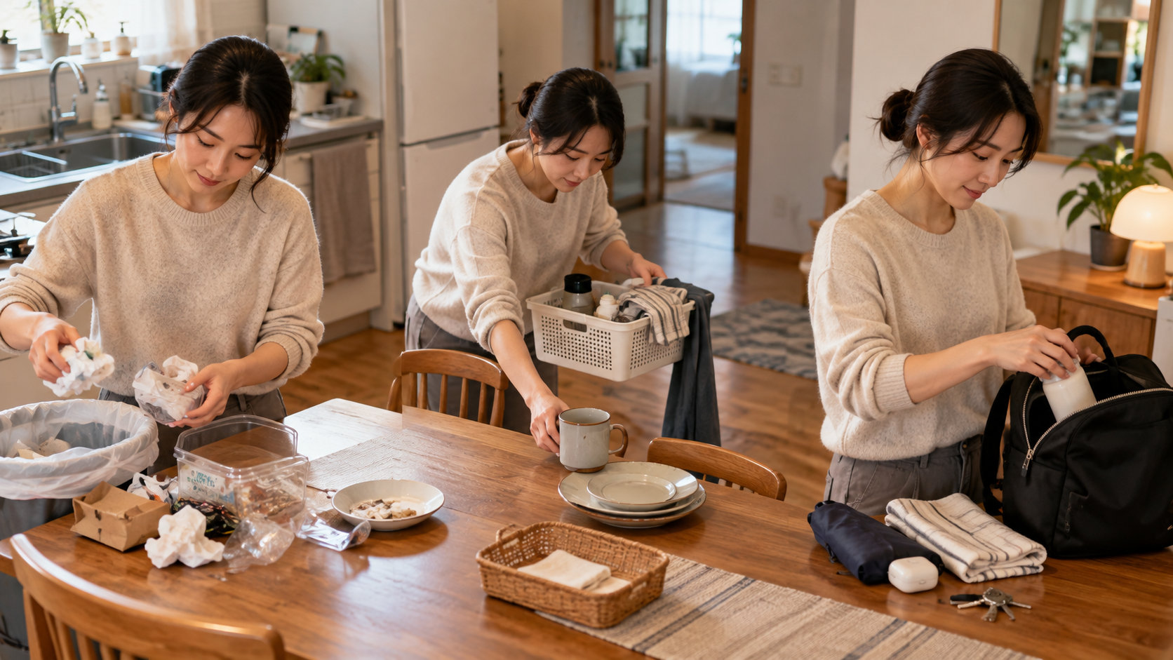 시작이 막막하다면 세 단계로 나눠보세요 — 설명용 생성 이미지